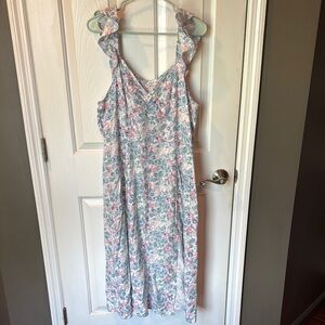 Arizona Jean Company Floral Midi Dress - Pink and Blue